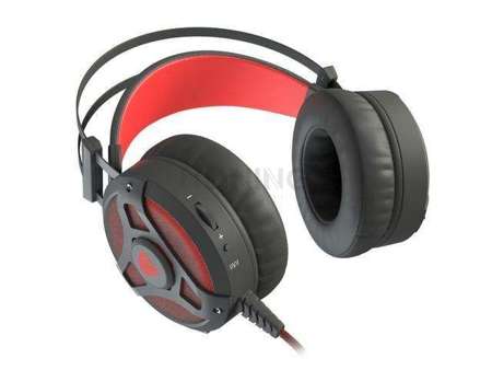 Słuchawki Nauszne Genesis Neon 360 Z Mikrofonem Podświetlenie Czarno-Czerwone